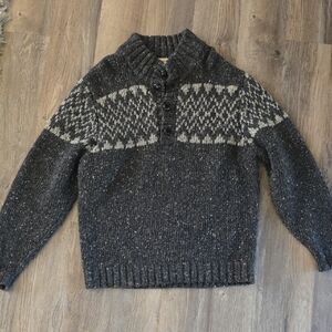 Carraig Donn Men's Wool Fisherman Sweater - L